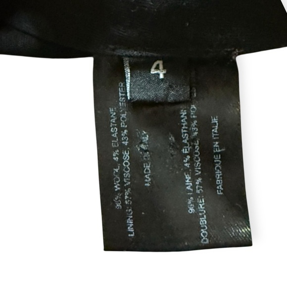 Proenza Schouler Wool Blend Black Dress Pants Size 4 Small Sleek Work Office - Picture 9 of 10